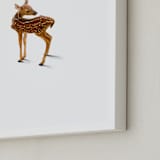 "A Deer Friend" - Art Print in White Tail by Andrew McClintock - Frame Close-up