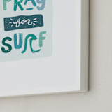"Grom" - Art Print in Sea by Kayla King - Frame Close-up