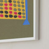"Connect Four" - Art Print in Game Night Green by Elliot Stokes - Frame Close-up