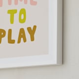"Time to Play" - Art Print in Peach by Alicia Schultz - Frame Close-up