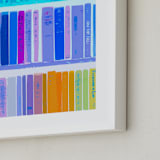 "Rainbow of Books" - Art Print in Rainbow by Kaitlin Rebesco - Frame Close-up