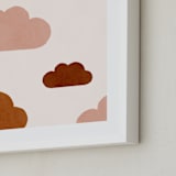"Paper Clouds" - Art Print in Cinnamon by Iveta Angelova - Frame Close-up