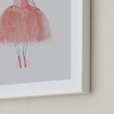 "Painted Ballerina" - Art Print in rose by Grae - Frame Close-up