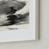 "Wave Rider One" - Art Print in Grey Swell by Jenny Partrite - Frame Close-up