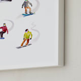 "The Boarders" - Art Print in Fresh Snow by Haley Mistler - Frame Close-up