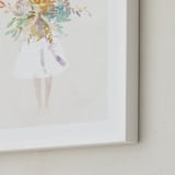 "The Flower Girl" - Art Print in Ivory by Lori Wemple - Frame Close-up