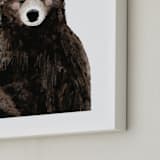 "Baby Animal Bear" - Art Print in Woodland Brown by Cass Loh - Frame Close-up