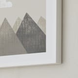 "The Mountains are Calling in the Morning" - Art Print in Mountain by Meghan Hageman - Frame Close-up