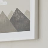 "The Mountains are Calling in the Morning" - Art Print in Mountain by Meghan Hageman - Frame Close-up