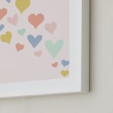 "wave of love" - Art Print in Charming Pink by Kasia Labocki - Frame Close-up