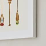 "Let's Get Paddles" - Art Print in Wood by SUWACHI - Frame Close-up