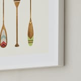 "Let's Get Paddles" - Art Print in Wood by SUWACHI - Frame Close-up