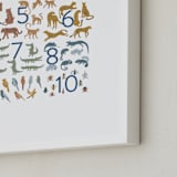 "Wild Numbers" - Art Print in Cotton by Teju Reval - Frame Close-up
