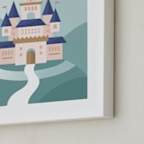 "Fairy Tale" - Art Print in Aqua by Kristen Smith - Frame Close-up