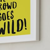 "Buzzer Beater" - Art Print in Lemon Lime by Keen Peachy - Frame Close-up