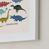 "Dinosaurs in color" - Art Print in Sand by Teju Reval - Frame Close-up
