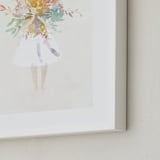 "The Flower Girl" - Art Print in Ivory by Lori Wemple - Frame Close-up