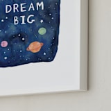 "Galactic Inspiration II" - Art Print in Navy by Creo Study - Frame Close-up