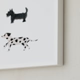 "it's a dog's world" - Art Print in clean white by Sheila Sunaryo - Frame Close-up