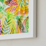 "Tropical" - Art Print in Sunny yellow by Alexandra Dzh - Frame Close-up
