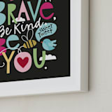 "Rules to live by" - Art Print in Dark Brights by Alethea and Ruth - Frame Close-up