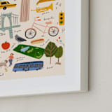 "NYC" - Art Print in Manhattan Cream by Sierra Lee - Frame Close-up