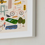 "NYC" - Art Print in Manhattan Cream by Sierra Lee - Frame Close-up