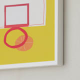 "Basketball Hoop" - Art Print in Slam Dunk Sun by Elliot Stokes - Frame Close-up
