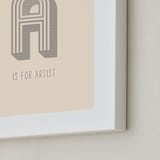"Artisan" - Art Print in Almond by Marabou Design - Frame Close-up