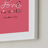 "Love is in the Air!" - Art Print in Amaranth by ERAY - Frame Close-up