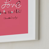 "Love is in the Air!" - Art Print in Amaranth by ERAY - Frame Close-up