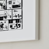 "Squirrel House" - Art Print in Charcoal by Krista Messer - Frame Close-up