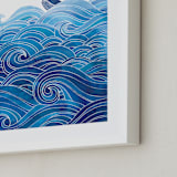 "seas the day" - Art Print in Ocean by Stardust Design Studio - Frame Close-up