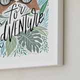 "Look for Adventure" - Art Print in Cool Greens by Alethea and Ruth - Frame Close-up
