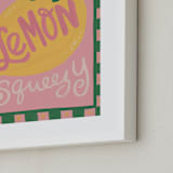 "Piccole Gioie 3" - Art Print in Pink Lemonade by Jenna Holcomb - Frame Close-up