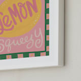 "Piccole Gioie 3" - Art Print in Pink Lemonade by Jenna Holcomb - Frame Close-up