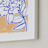 "Lush Botanical Gallery I" - Art Print in Peach by Lise Gulassa - Frame Close-up