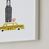 "NYC" - Art Print in New York Taxi Cab by Nazia Hyder - Frame Close-up