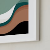 "The Moon Sings to the Desert" - Art Print in Desert Teal by Karen Kaul - Frame Close-up