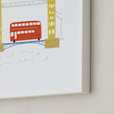 "I Love London" - Art Print in White by Angela Thompson - Frame Close-up