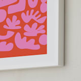 "Simple Play" - Art Print in Ruby Orange by Beth Vassalo - Frame Close-up