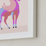 "Unicorns are real" - Art Print in Cotton Candy by Maja Cunningham - Frame Close-up