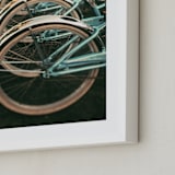 "Let's All Ride" - Art Print in Light Blue by ALICIA BOCK - Frame Close-up