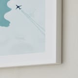 "The Next Adventure" - Art Print in Sunny Sky Blue by Anika Orrock - Frame Close-up