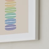 "Rainbow Macarons" - Art Print in Rainbow by Orasie - Frame Close-up