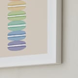 "Rainbow Macarons" - Art Print in Rainbow by Orasie - Frame Close-up