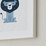 "mr LION" - Art Print in Raindrop by Bob Daly - Frame Close-up