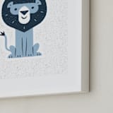 "mr LION" - Art Print in Raindrop by Bob Daly - Frame Close-up