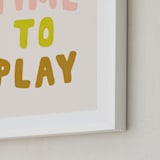 "Time to Play" - Art Print in Peach by Alicia Schultz - Frame Close-up