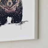 "Nature Bear" - Art Print in Brown by Kelsey McNatt - Frame Close-up